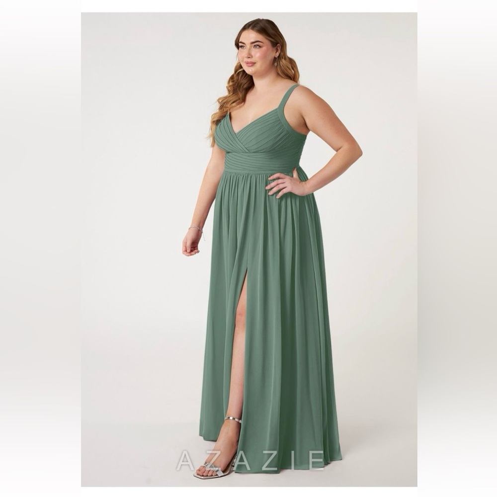 Azazie Green Evening Gown